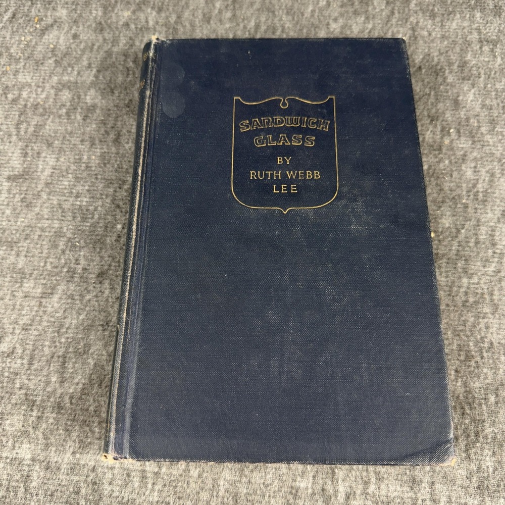 Vintage Sandwich Glass Ruth Webb Lee Blue Cloth HC Seventh Ed Ex-Library Book